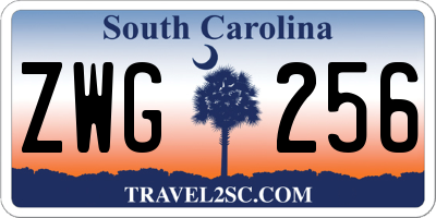 SC license plate ZWG256
