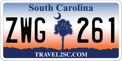 SC license plate ZWG261