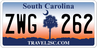 SC license plate ZWG262