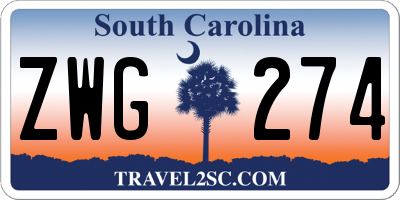 SC license plate ZWG274