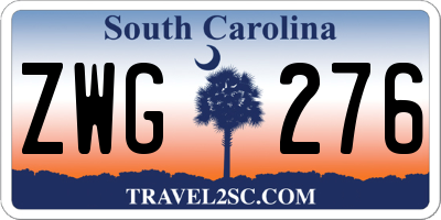 SC license plate ZWG276