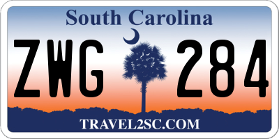 SC license plate ZWG284