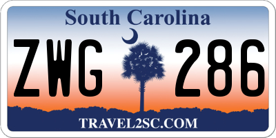 SC license plate ZWG286