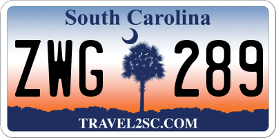 SC license plate ZWG289