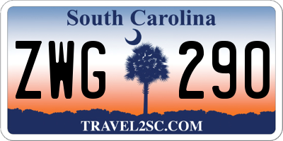 SC license plate ZWG290