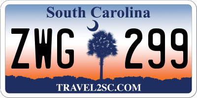 SC license plate ZWG299