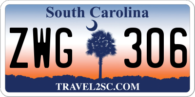 SC license plate ZWG306