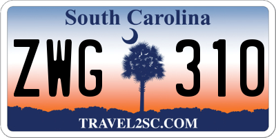 SC license plate ZWG310