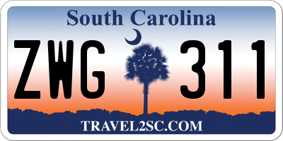 SC license plate ZWG311