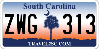 SC license plate ZWG313