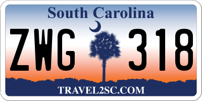 SC license plate ZWG318