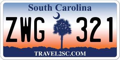 SC license plate ZWG321