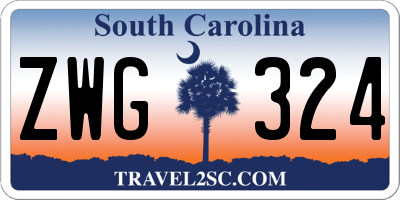 SC license plate ZWG324