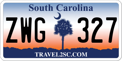 SC license plate ZWG327
