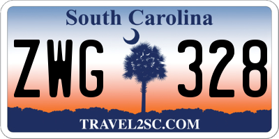 SC license plate ZWG328