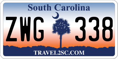 SC license plate ZWG338