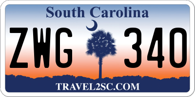 SC license plate ZWG340