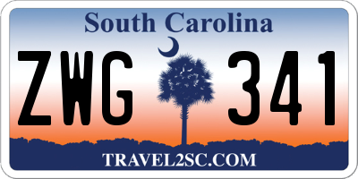 SC license plate ZWG341