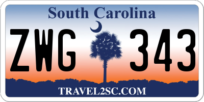 SC license plate ZWG343