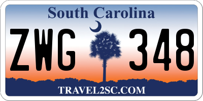 SC license plate ZWG348
