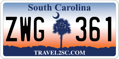 SC license plate ZWG361