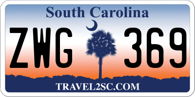 SC license plate ZWG369