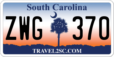 SC license plate ZWG370