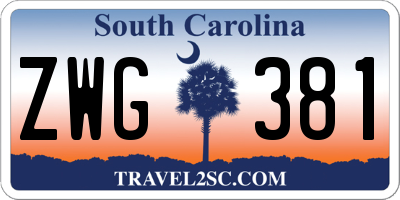 SC license plate ZWG381