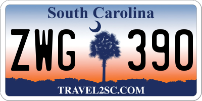 SC license plate ZWG390