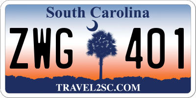 SC license plate ZWG401