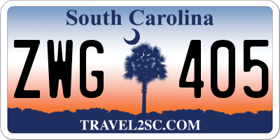 SC license plate ZWG405