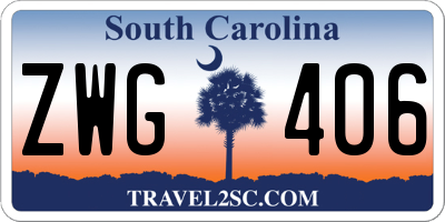 SC license plate ZWG406
