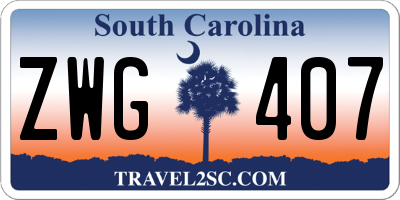 SC license plate ZWG407