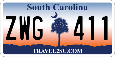 SC license plate ZWG411