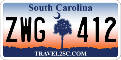 SC license plate ZWG412
