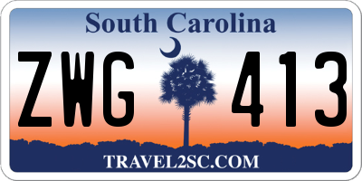 SC license plate ZWG413