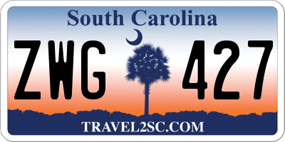 SC license plate ZWG427