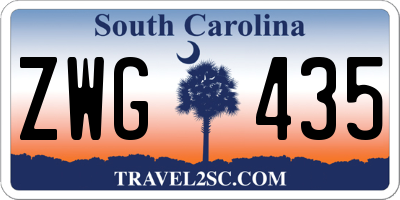 SC license plate ZWG435