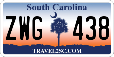 SC license plate ZWG438