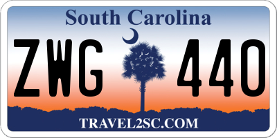 SC license plate ZWG440