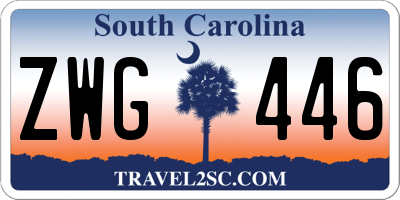 SC license plate ZWG446