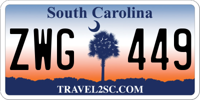 SC license plate ZWG449