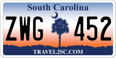 SC license plate ZWG452