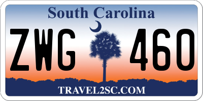 SC license plate ZWG460