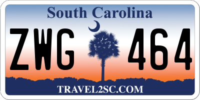 SC license plate ZWG464