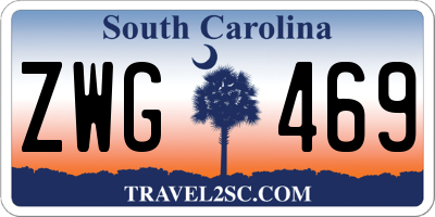 SC license plate ZWG469