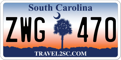 SC license plate ZWG470