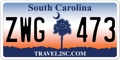 SC license plate ZWG473