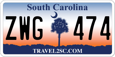 SC license plate ZWG474