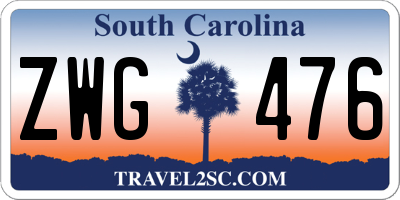 SC license plate ZWG476